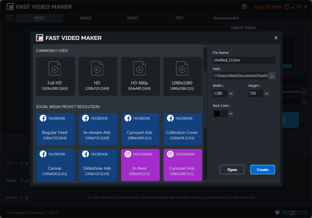Fast Video Maker Screen